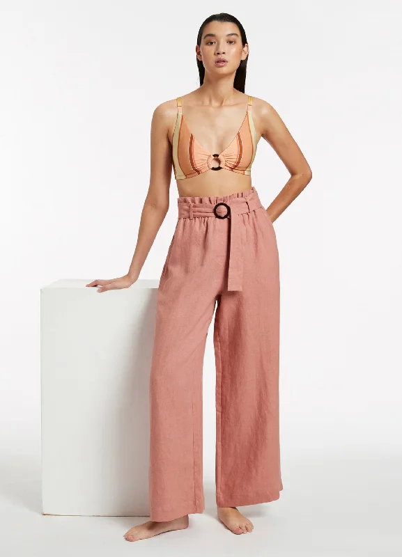 Bohemian - style cover ups for a free - spirited beach aestheticJetset Highwaist Pants - Musk