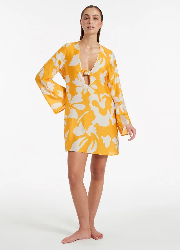 Opaque cover ups for a more modest beach lookEmporio Kaftan - Marigold