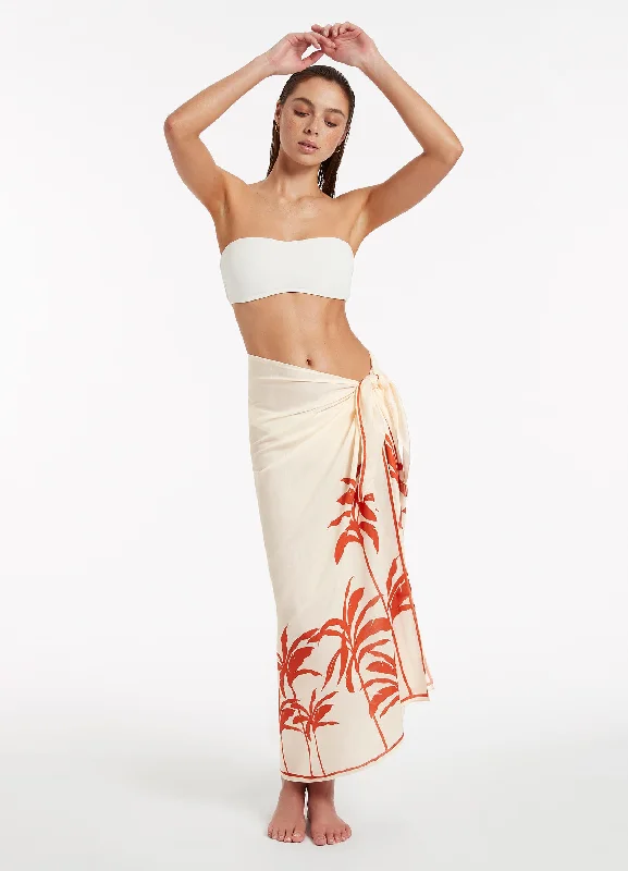 Elastic - cuffed cover ups for a snug and comfortable fitPalme Sarong - Cherry