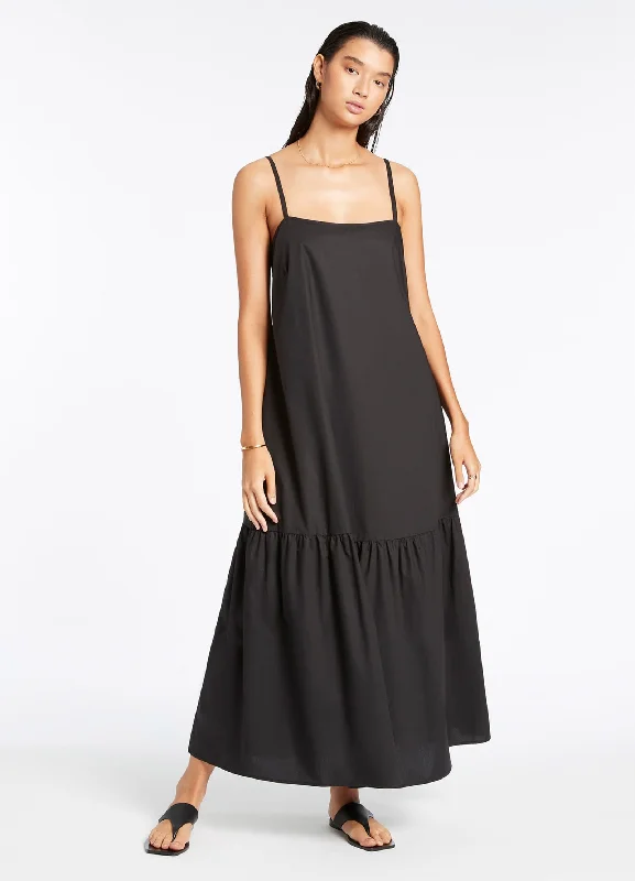 Elastic - cuffed cover ups for a snug and comfortable fitJetset Tiered Dress - Black