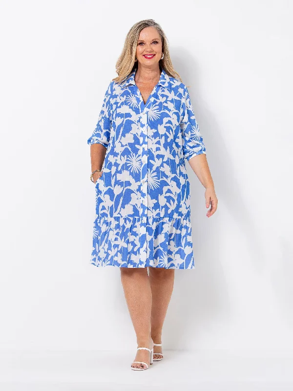 Cornflower Mono Dress