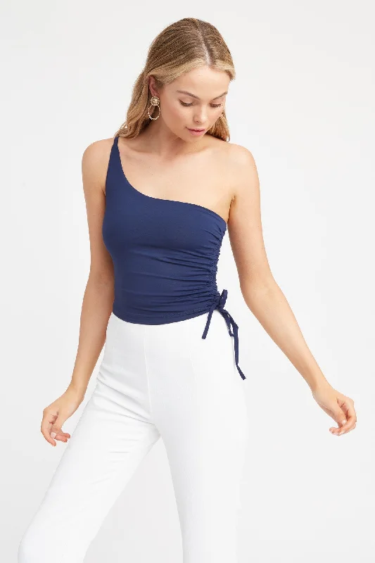 Striped Women's Crop Top in Navy and White for a Nautical and Timeless StyleMemphis Crop