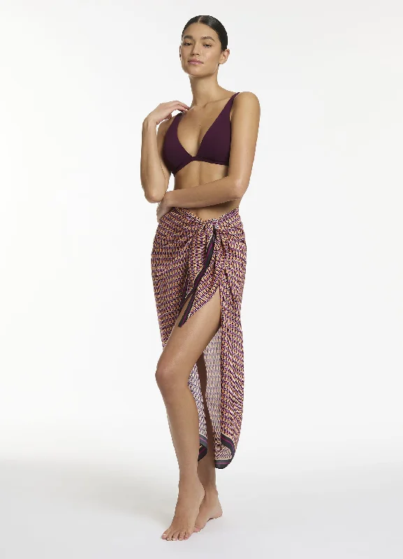 Wrap - around cover ups for a customizable fitLumiere Sarong  - Wine Cup