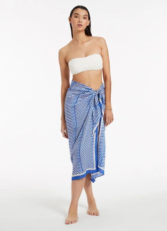 Ruffled - hem cover ups for a cute and feminine lookAmoudi Sarong - Sapphire