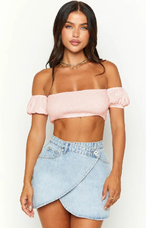 High - Neck Women's Crop Top in Burgundy with Lace Trim for an Elegant and Sophisticated VibeMolly Pink Crop Top