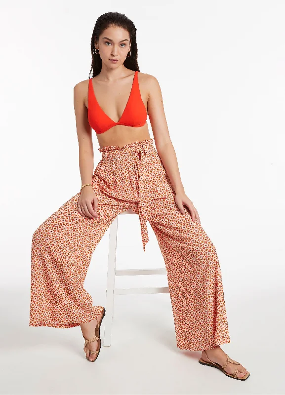 Plus - size floral print cover ups for a stylish beach lookPlaya Flowing Pant - Fiamma