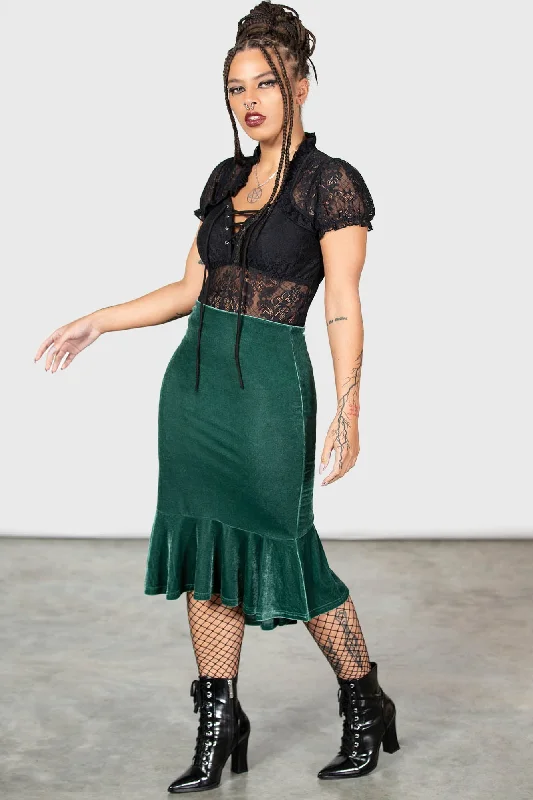 Skirt with a built - in shorts for active lifestylesDrusilla Midi Skirt [GREEN]