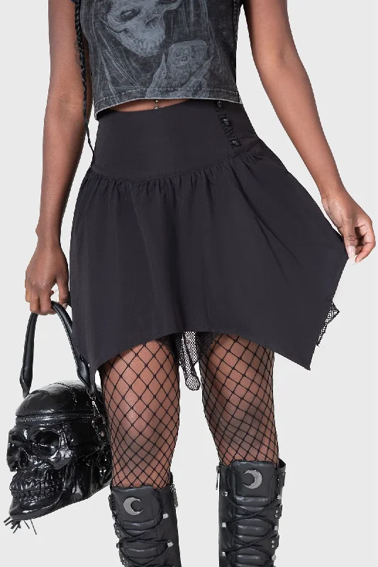 Geo - print midi skirt for a contemporary and fashionable outfitDeath Fairy Skirt