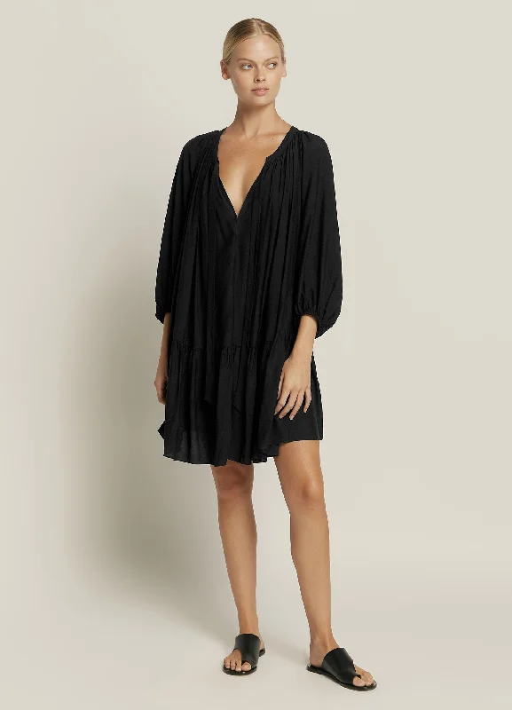 Split - hem cover ups for a more dynamic and stylish appearanceCasa Lucia Bell Sleeve Kaftan - Black