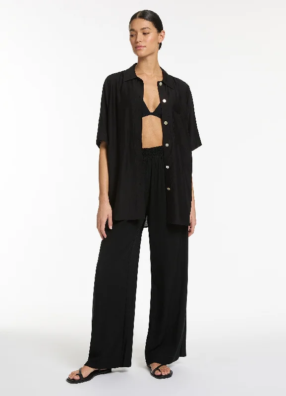 Tunic - style cover ups for a loose and comfortable beach outfitJetset Wide Leg Pants - Black