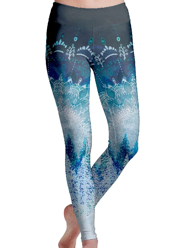 Plus Size Women's Sheer Tight Trousers in Nude for a Subtle and Stylish StatementAmong the Pines Mandala Leggings