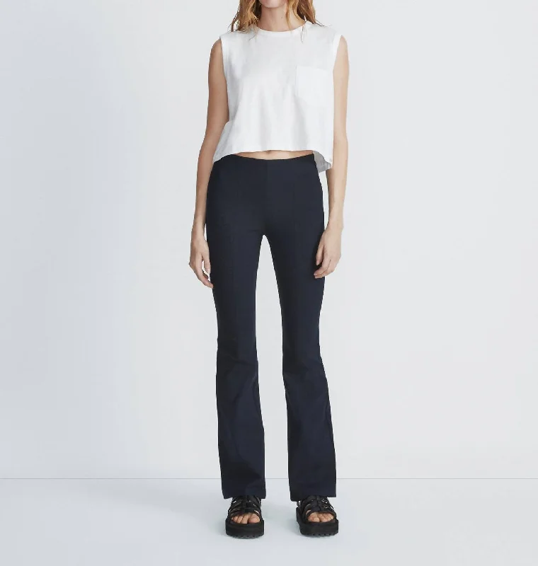 Women's Tight Trousers with Rhinestone Embellishments in Silver for a Sparkly LookSimone Flare Pant In Black