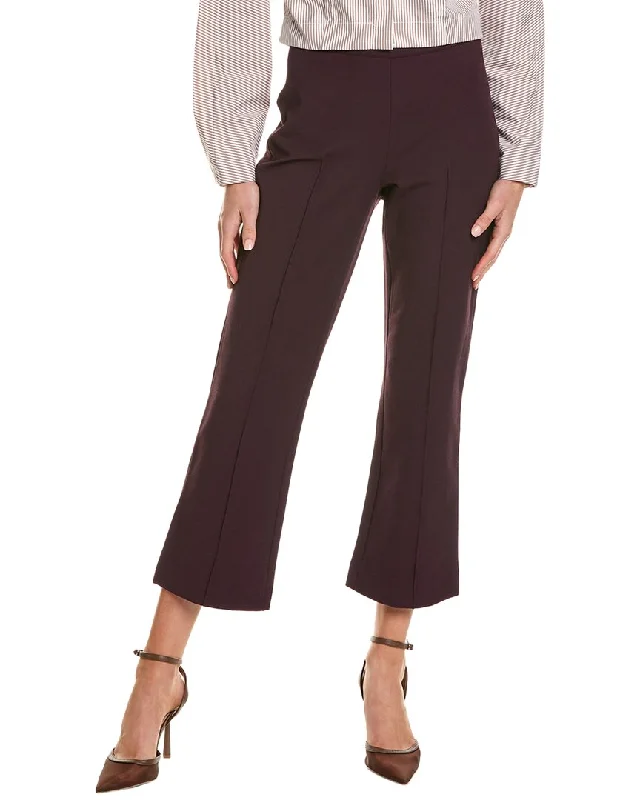 Women's Faux Leather Tight Trousers with Studded Details in Brown for an Edgy StyleVince Mid Rise Pintuck Crop Flare Pant