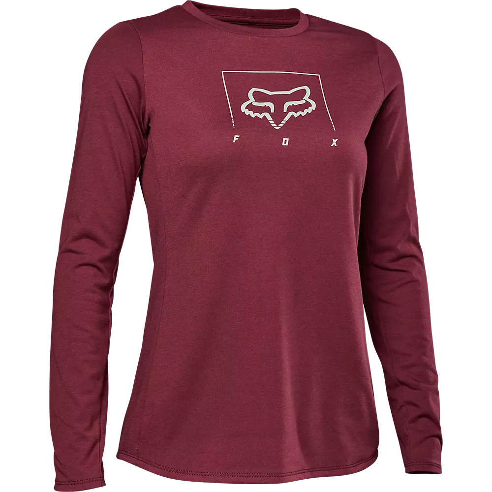 Fox Racing Ranger Dri Release Mid Long Sleeve MTB Jersey - Womens - Dark Maroon