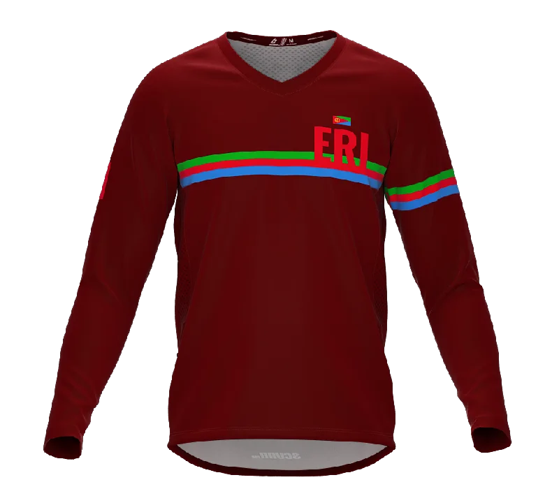 MTB BMX Cycling Jersey Long Sleeve Code Eritrea Vine for Men and Women