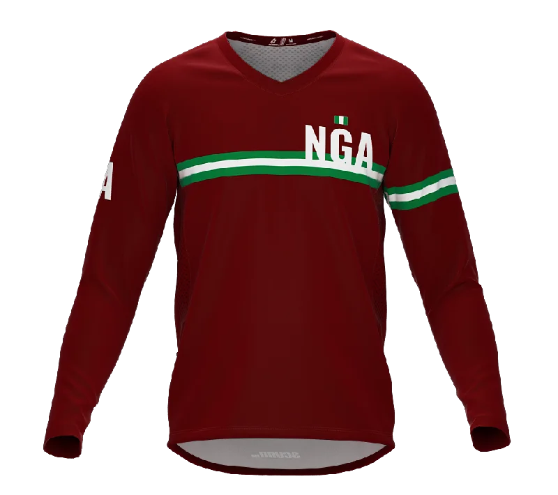 MTB BMX Cycling Jersey Long Sleeve Code Nigeria Vine for Men and Women