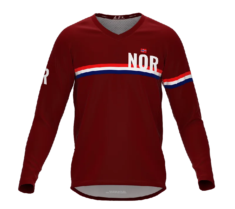 MTB BMX Cycling Jersey Long Sleeve Code Norway Vine for Men and Women