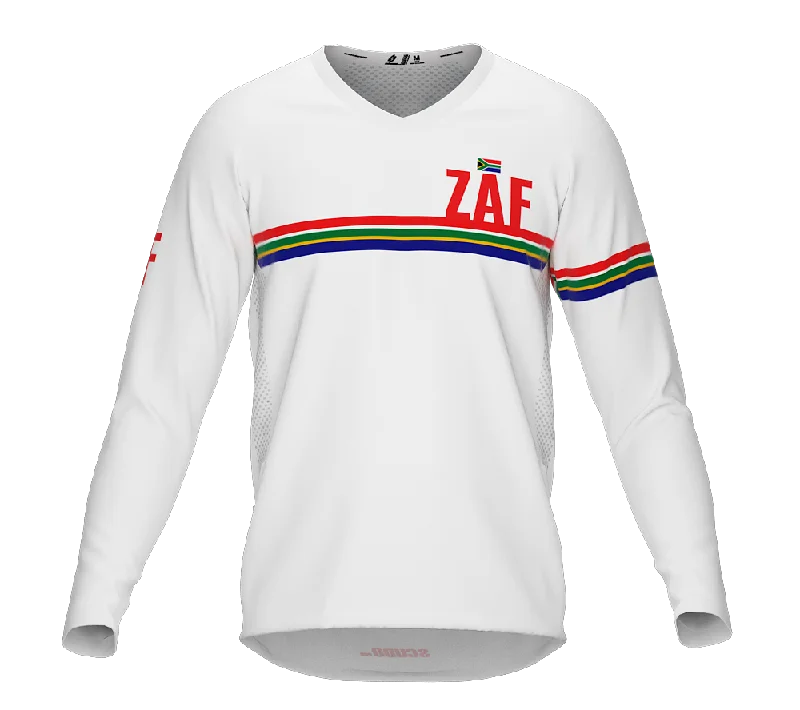 MTB BMX Cycling Jersey Long Sleeve Code South Africa White for Men and Women