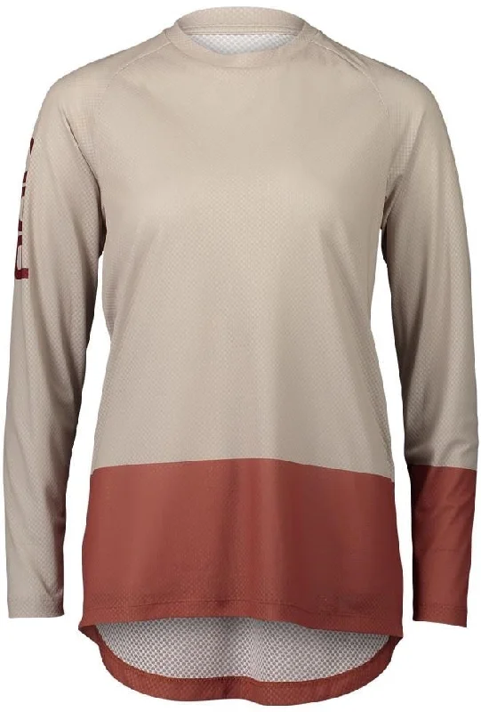 POC Pure Long Sleeve MTB Jersey - Womens - Light Sandstone Beige-Himalayan Salt