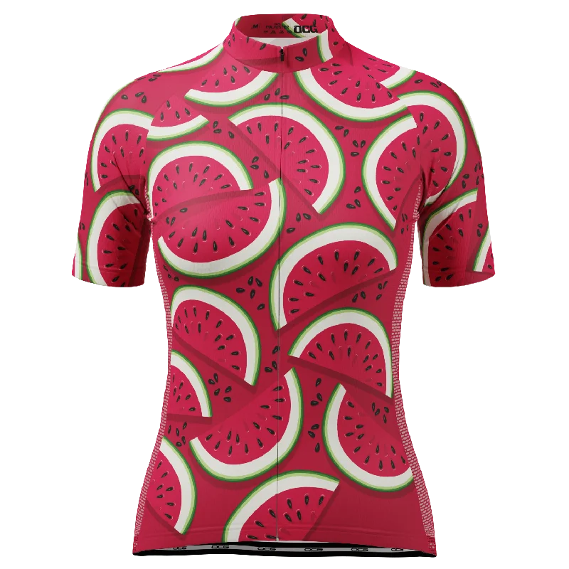 Women's Full Watermelon Fruity Short Sleeve Cycling Jersey