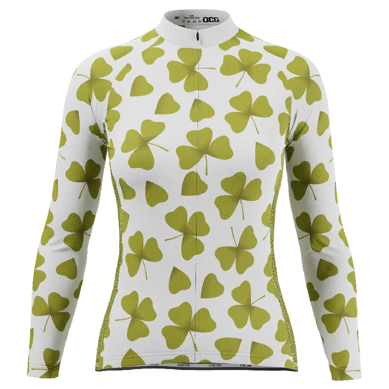 Women's Three Leaf Clover Ireland Long Sleeve Cycling Jersey