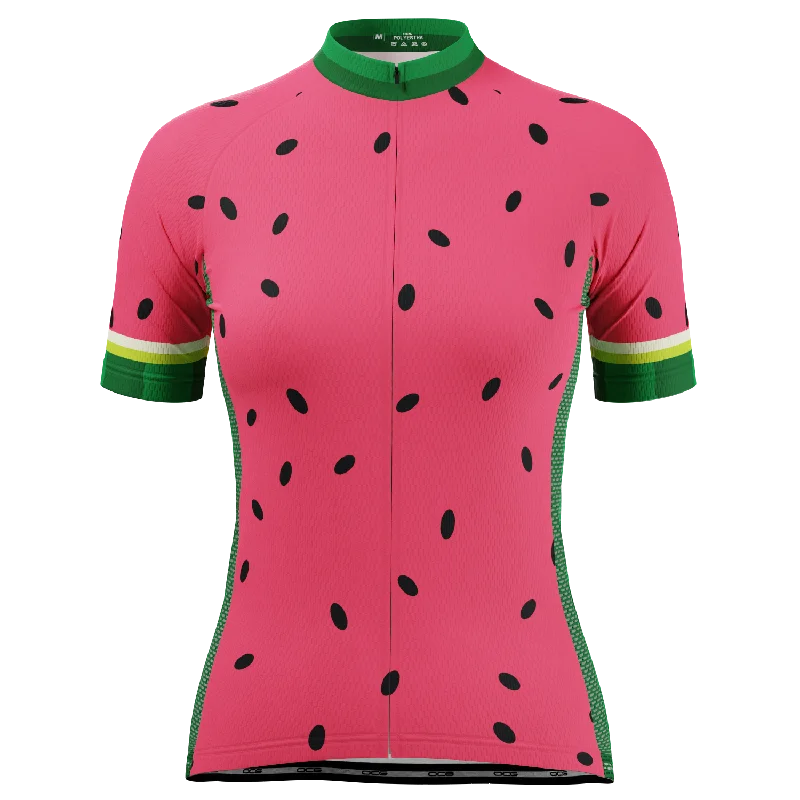 Women's Watermelon Fruity Short Sleeve Cycling Jersey