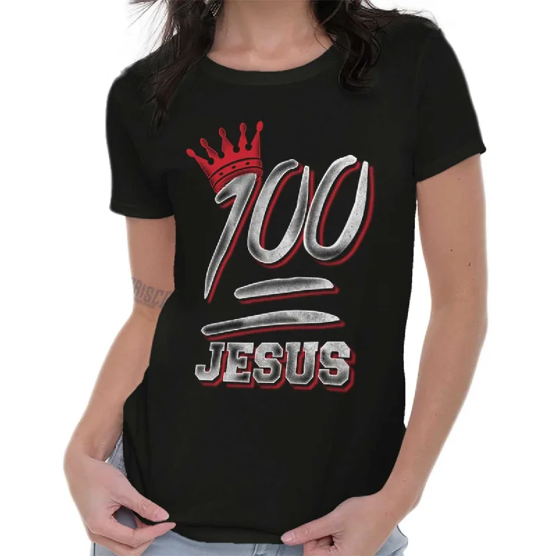 Sheer Women T Shirt for a Stylish and Alluring Look100 Jesus Ladies T Shirt