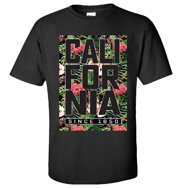 Crew Neck Women T Shirt with a Timeless DesignCalifornia Republic 1850 Floral Asst Colors T-shirt/tee