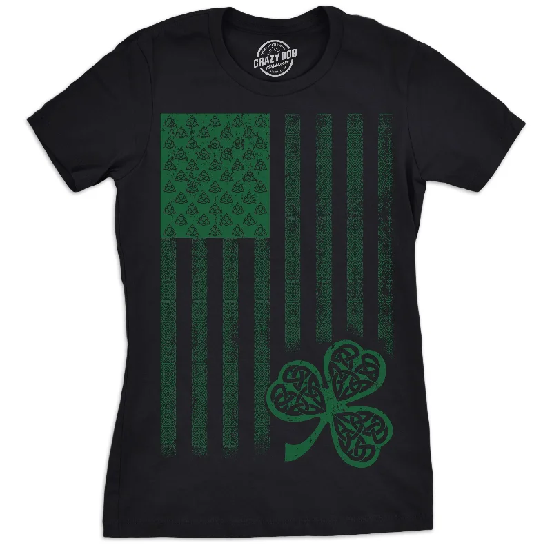 Sleeveless Women T Shirt for Summer ComfortCeltic USA Flag Women's T Shirt