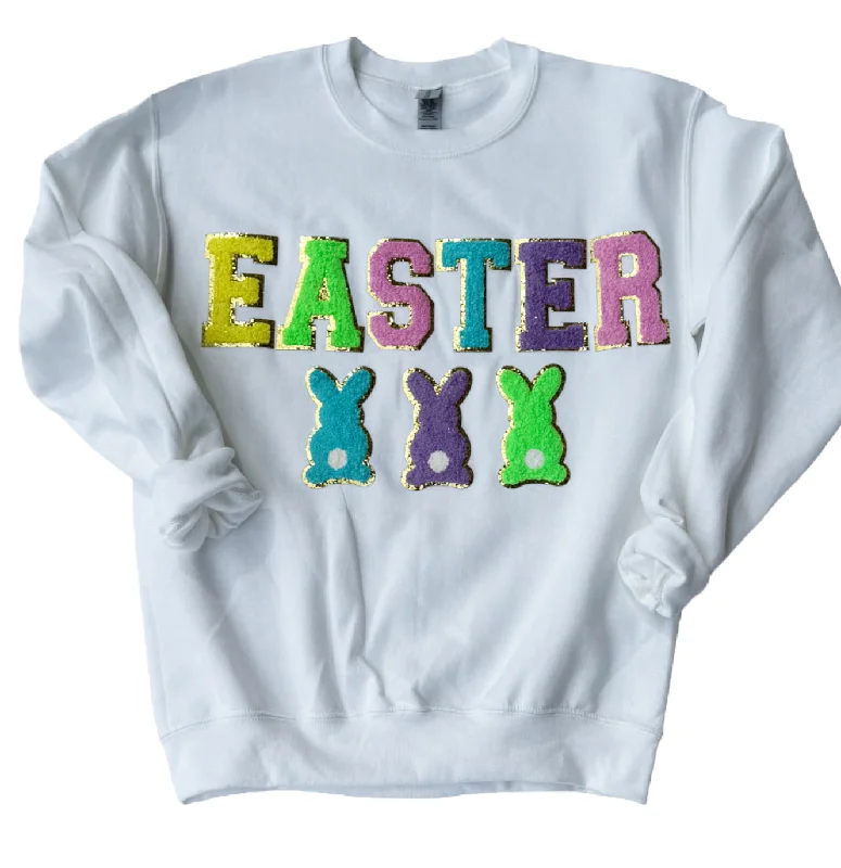 Ringer T Shirt Women with Retro - Inspired StripesSW-6723 Easter White Sweatshirt