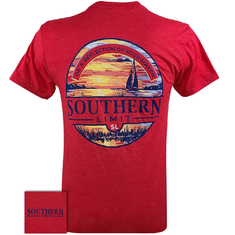 Tie - Dye Women T Shirt with a Bohemian VibeSouthern Limit Be a Reflection - Red SS-98