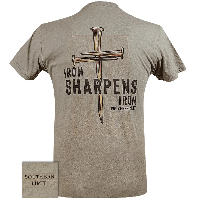 Sheer Women T Shirt for a Stylish and Alluring LookSOUTHERN LIMIT IRON SHARPENS IRON-Stone Grey SS-101