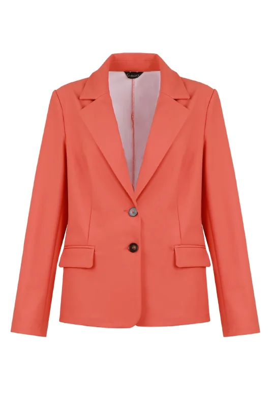 Women's Belted Blazers in Camel Color for a Sophisticated OutfitBlazer evie donker papaya