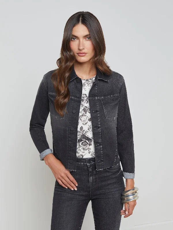 Single - Breasted Women's Linen Blend Blazers in Earth Tones for Casual WearJanelle Denim Jacket