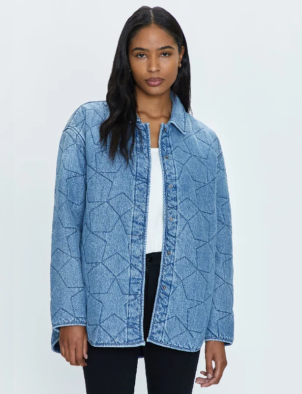 Women's Notched Lapel Blazers in Beige for a Timeless OutfitAlyssa Quilted Jacket, Marmont Star