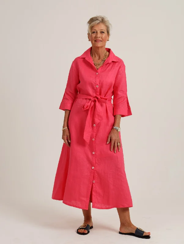 Mermaid - Style Women Dress with a Fitted Silhouette for Special OccasionsSpring Shirt-Waister: Grapefruit