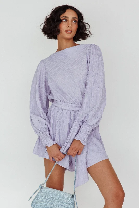 Little Black Women Dress with Sequins for a Glamorous Night OutSummer Lover Long Sleeve Romper Lilac