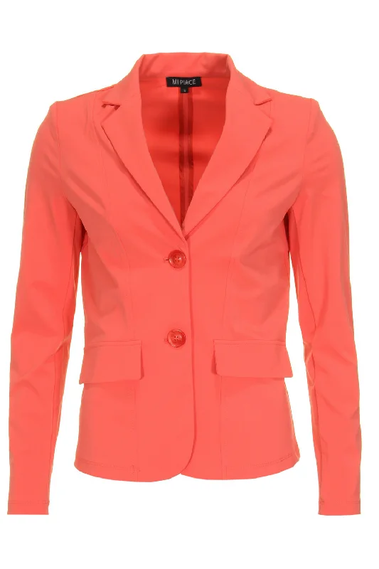 Single - Breasted Women's Corduroy Blazers in Mustard Yellow for an Autumn VibeTravel blazer coral 202015