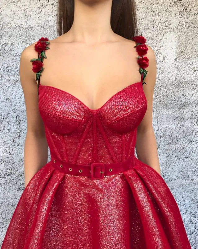 Halter Neck Women Dress to Show Off the Shoulders and NecklineFrench Raspberry Gown