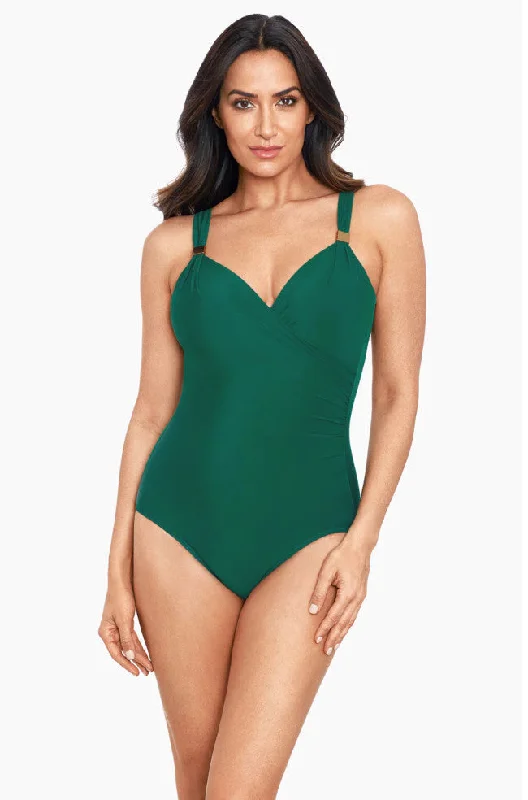 Women's Strapless One - Pieces in Royal Blue with Beaded Accents for a Formal EventSiren One Piece Swimsuit (Malachite)