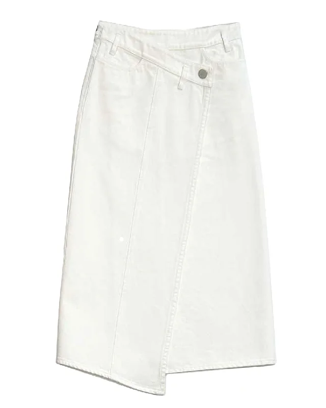 White Sadiq Denim Skirt