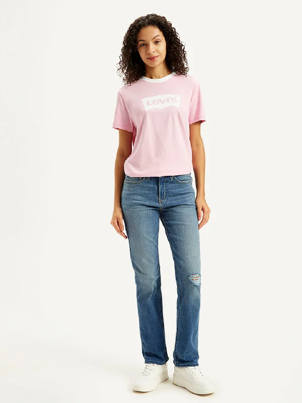 High - rise flare women jeans for a 70s - inspired lookWomen's High Rise 314 Blue Jeans