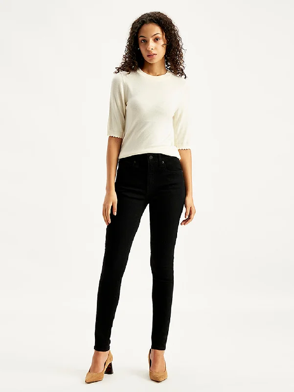 Jeggings women jeans combining the comfort of leggings and style of jeansWomen's High Rise 721 Skinny Black Jeans