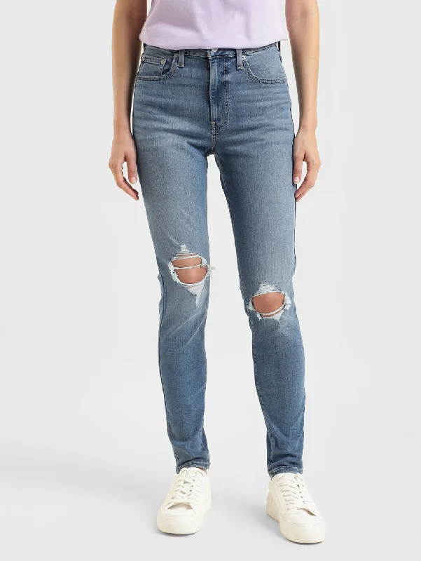 Distressed women jeans for a trendy and edgy lookWomen's High Rise 721 Skinny Fit Jeans