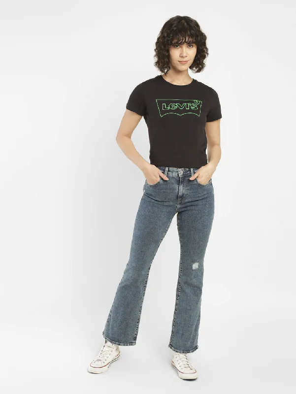 Embroidered women jeans with intricate patternsWomen's Mid Rise 725 Bootcut Jeans