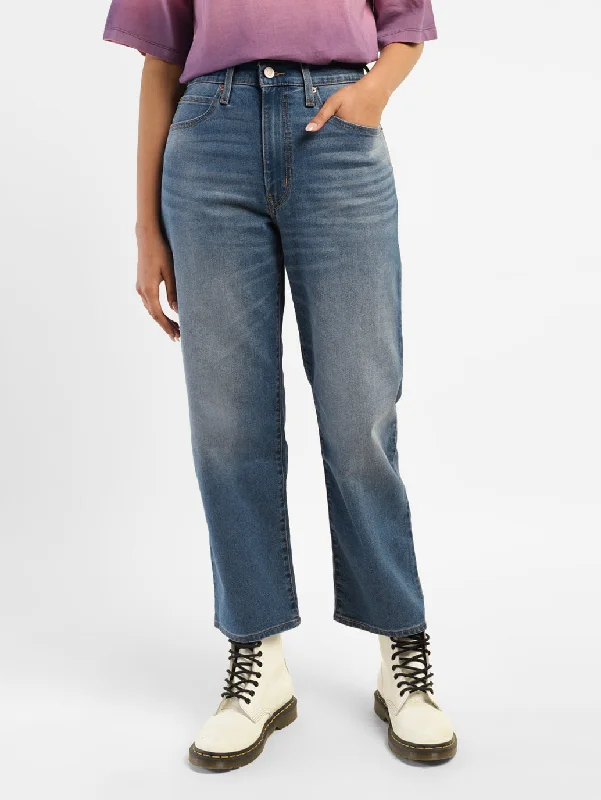 High - rise flare women jeans for a 70s - inspired lookWomen's Mid Rise 94 Baggy Fit Jeans