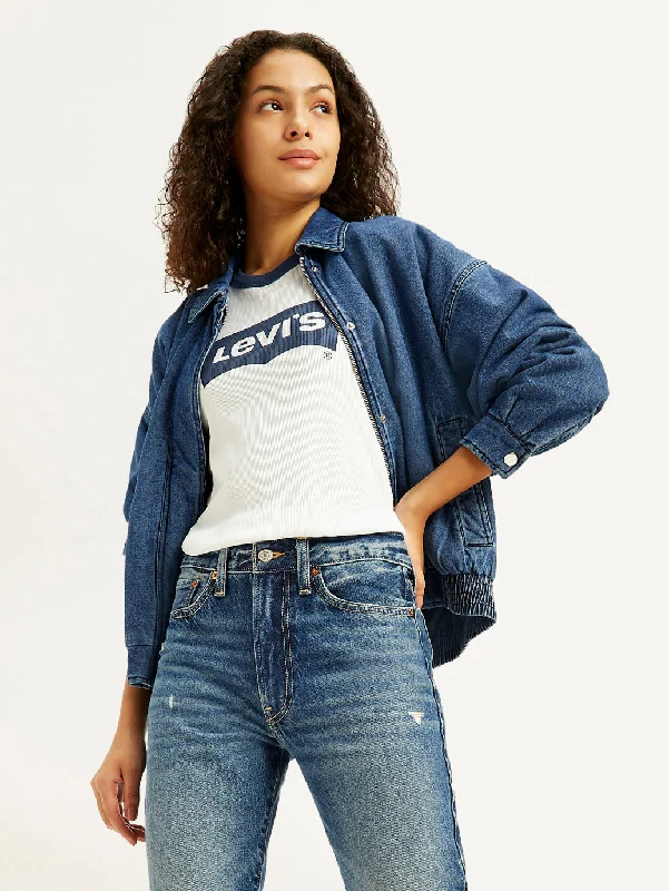 Mom jeans for a nostalgic and casual lookWomen's Mid Rise Wedgie Indigo Bootcut Jeans