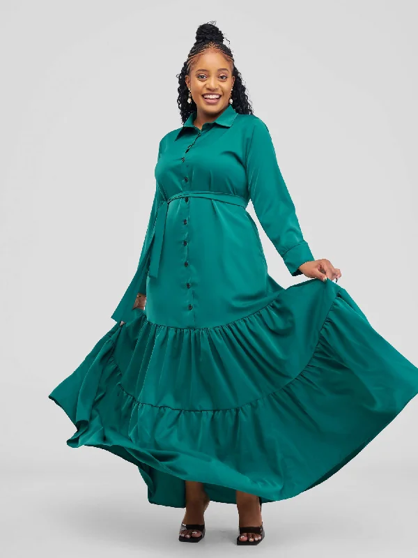 Empire Waist Women Dress to Accentuate the Bust and Conceal the WaistEmily Maxi Dress - Teal