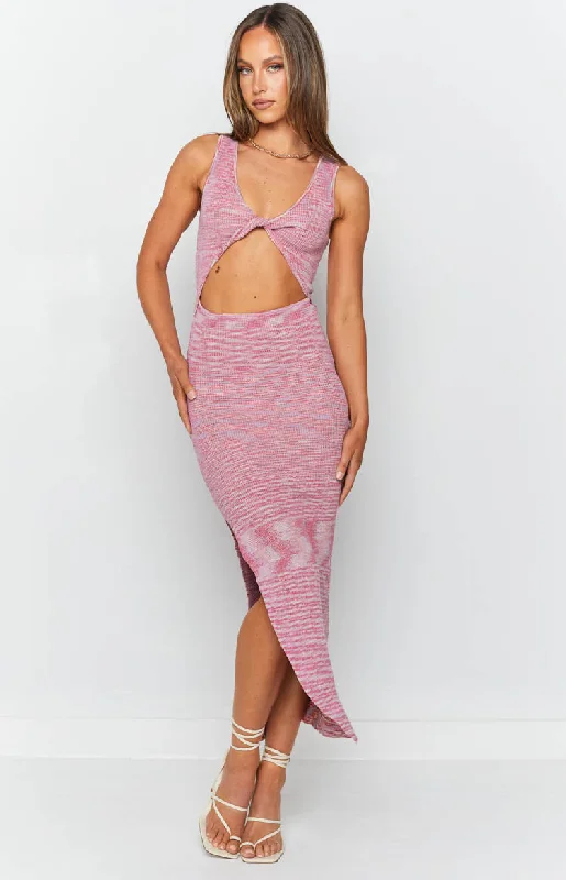 Mermaid - Style Women Dress with a Fitted Silhouette for Special OccasionsRavenna Cut Out Maxi Dress Pink