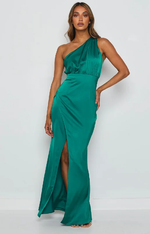 Halter Neck Women Dress to Show Off the Shoulders and NecklineRomance Formal Dress Emerald